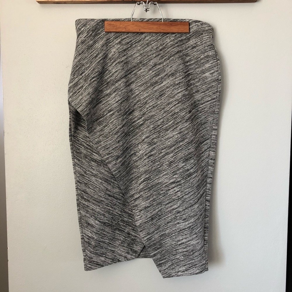 H&M Asymmetrical faux-wrap front fitted skirt